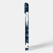 Blauw & Wit Boheems Bloemen Print Case-Mate iPhone Case (Achterkant / Links)