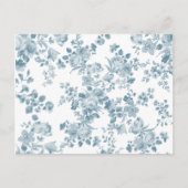  blauw wit bohemen elegant floraal briefkaart (Voorkant)