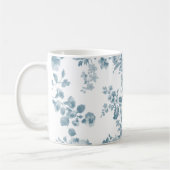 blauw wit bohemen elegant floraal koffiemok (Links)