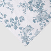  blauw wit bohemen elegant floraal tissuepapier (Detail)