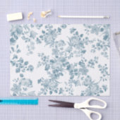  blauw wit bohemen elegant floraal tissuepapier (Craft)