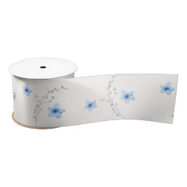 Blauw & Wit Botanisch Geluks lint