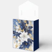 Blauw Wit Botanische Bloemen Bedankdoosjes (Open)