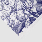 Blauw & wit botanische muurschildering decoupage tissuepapier (Detail)