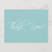 Blauw Wit bruiloft Dank u Briefkaarten (Voorkant)