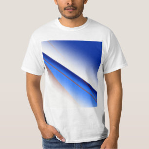 Blauw wit bruin eenvoudig patroon, aangepast aan k t-shirt