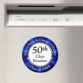 Blauw, wit, Cheap 50th Class Reunion Souvenirs Magneet (Insitu (Vaatwasser))