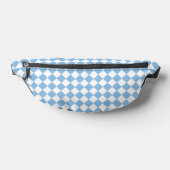 Blauw Wit Checker Diamant Patroon Heuptasje (Liggend)
