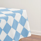 Blauw Wit Checker Diamant Patroon Tafelkleed (Voorbeeld)