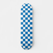 blauw-wit Checkerboard Patroon Persoonlijk Skateboard (Voorkant)