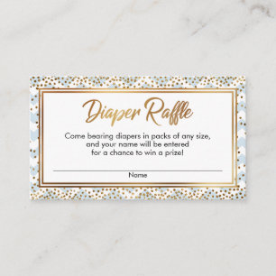 Blauw & Wit Chevron Confetti Luierspel Kaarten