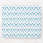 Blauw Wit Chevron Ombre Muismat (Voorkant)