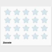 Blauw Wit Chevron Ombre Ster Sticker (Vel)