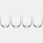 Blauw Wit Chic Bloemen Kerst Ornamenten Wijnglas Zonder Voet (Rechts)