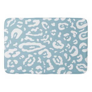 Blauw & Wit Chic Cheetah Luipaard Dierprint   Badmat