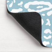 Blauw & Wit Chic Cheetah Luipaard Dierprint Muismat (Hoek)