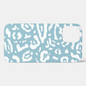 Blauw & Wit Chic Jachtluipaard Luipaard Dierenprin Case-Mate iPhone Case (Achterkant (horizontaal))