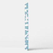 Blauw & Wit Chic Jachtluipaard Luipaard Dierenprin Case-Mate iPhone Case (Achterkant / Rechts)