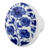 Blauw & wit China Kijk -  Floral  Keramische Knop (Rechts)
