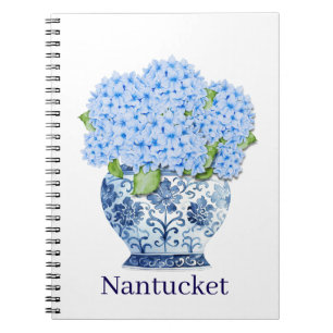 Blauw & Wit Chinees Bloemmotief Nantucket Notitieb Notitieboek