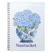 Blauw & Wit Chinees Bloemmotief Nantucket Notitieb