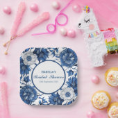blauw-wit Chinoiserie antiek Patroon bruid Papieren Bordje (Feest)