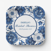 blauw-wit Chinoiserie antiek Patroon bruid Papieren Bordje (Voorkant)