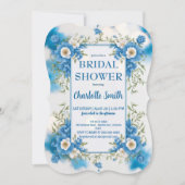 blauw-wit Chinoiserie antiek vrijgezellenfeest Save The Date (Voorkant)