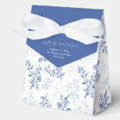 Blauw-wit Chinoiserie  Bloemen Bedankdoosjes (Voorkant)