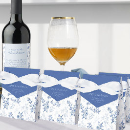 Blauw-wit Chinoiserie Bloemen Bedankdoosjes