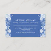 Blauw Wit Chinoiserie Bloemen Event Stylist Visitekaartje (Achterkant)