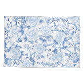 Blauw Wit Chinoiserie Bloementuin Porselein Kussensloop (Achterkant)