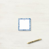 Blauw-wit Chinoiserie Chic Post-its Post-it® Notes (Op bureau)