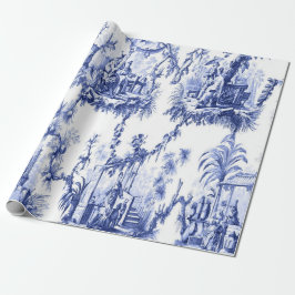 Blauw-wit Chinoiserie Decoupage Cadeaupapier