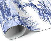 Blauw-wit Chinoiserie Decoupage Cadeaupapier (Rol Hoek)