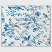 Blauw-wit Chinoiserie Decoupage Cadeaupapier (Vlak)