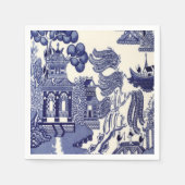 Blauw-wit Chinoiserie Decoupage Servet (Voorkant)