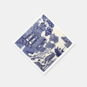 Blauw-wit Chinoiserie Decoupage Servet (Hoek)