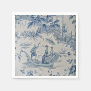 Blauw-wit Chinoiserie Decoupage Servet