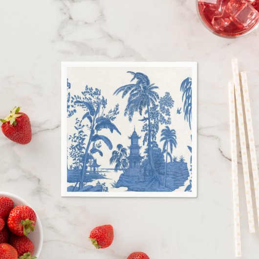 Blauw-wit Chinoiserie Decoupage Servet (Insitu)