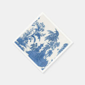 Blauw-wit Chinoiserie Decoupage Servet (Hoek)
