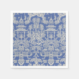 Blauw-wit Chinoiserie Decoupage Servet