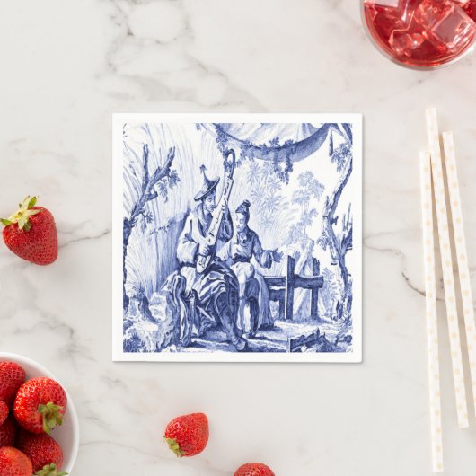 Blauw-wit Chinoiserie Decoupage Servet (Insitu)