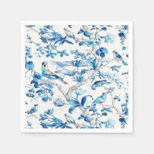 Blauw-wit Chinoiserie Decoupage Servet