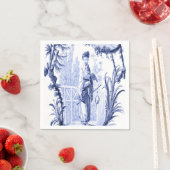 Blauw-wit Chinoiserie Decoupage Servet (Insitu)