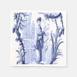 Blauw-wit Chinoiserie Decoupage Servet