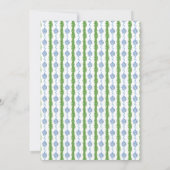 Blauw & Wit Chinoiserie Garland Kerstfeest Kaart (Achterkant)