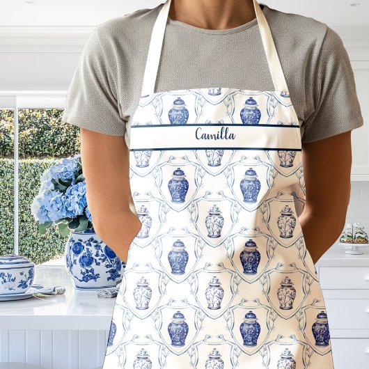 Blauw-Wit Chinoiserie Gingerpotten Schort