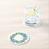 Blauw & Wit Chinoiserie Grandmillenial Kerstmis Kartonnen Onderzetters (Insitu)