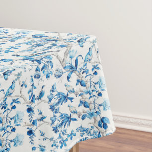 Blauw Wit Chinoiserie Katoen Eettafelkleed Tafelkleed